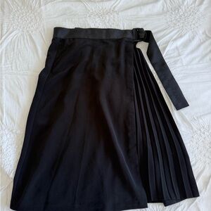 Calvin Klein Black Pleated Skirt